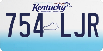 KY license plate 754LJR