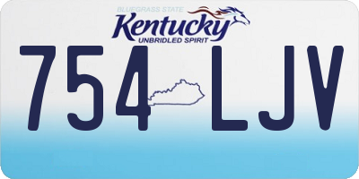 KY license plate 754LJV