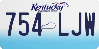 KY license plate 754LJW
