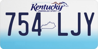 KY license plate 754LJY