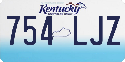 KY license plate 754LJZ