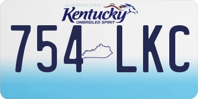 KY license plate 754LKC