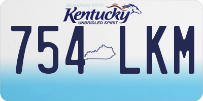 KY license plate 754LKM