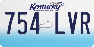 KY license plate 754LVR