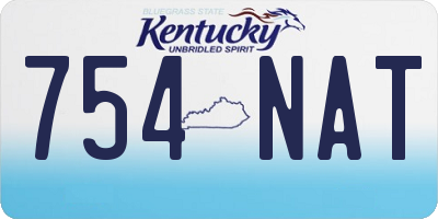 KY license plate 754NAT