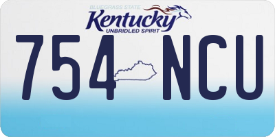 KY license plate 754NCU
