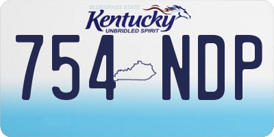 KY license plate 754NDP