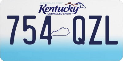 KY license plate 754QZL