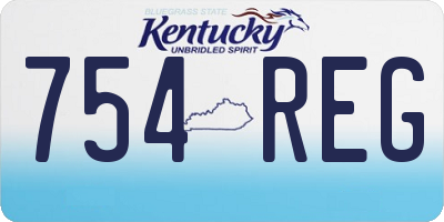 KY license plate 754REG