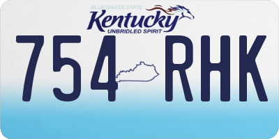 KY license plate 754RHK