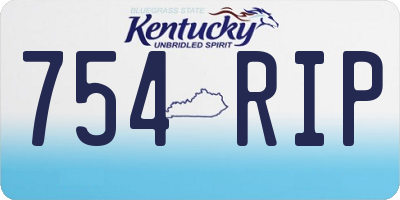 KY license plate 754RIP