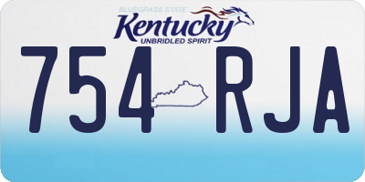 KY license plate 754RJA