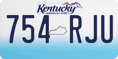 KY license plate 754RJU