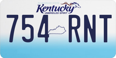 KY license plate 754RNT