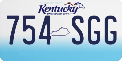 KY license plate 754SGG