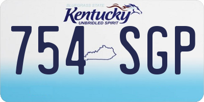 KY license plate 754SGP