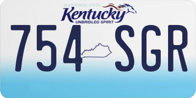 KY license plate 754SGR