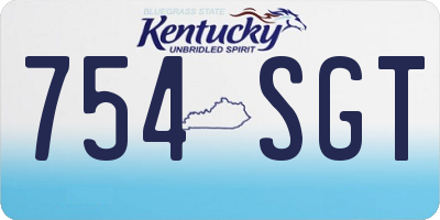 KY license plate 754SGT