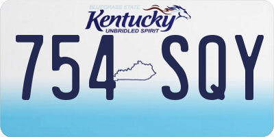 KY license plate 754SQY