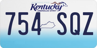 KY license plate 754SQZ