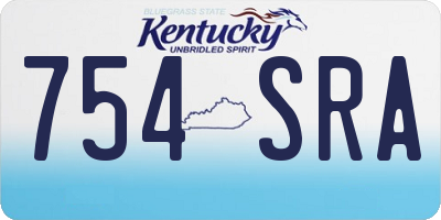 KY license plate 754SRA