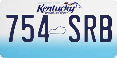 KY license plate 754SRB