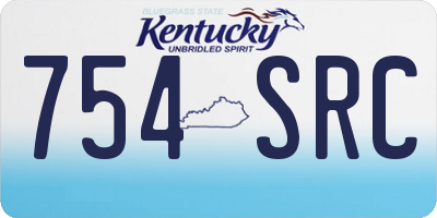 KY license plate 754SRC