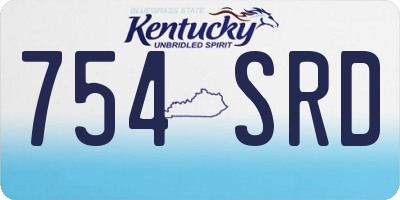 KY license plate 754SRD