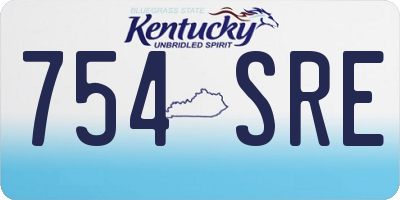 KY license plate 754SRE