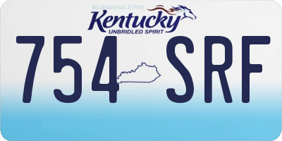 KY license plate 754SRF