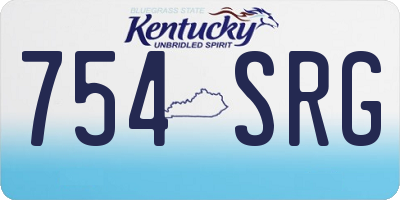 KY license plate 754SRG