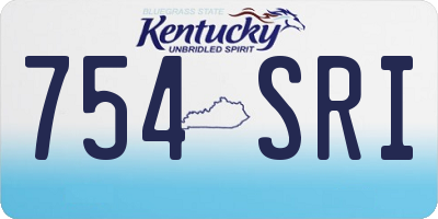 KY license plate 754SRI