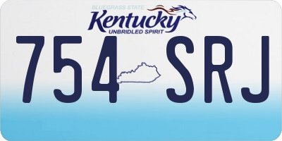 KY license plate 754SRJ
