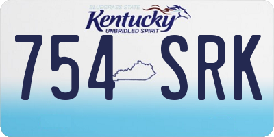 KY license plate 754SRK