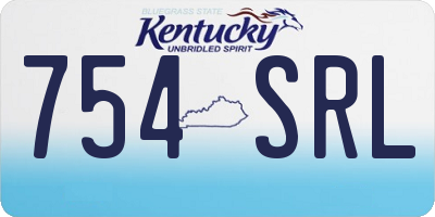 KY license plate 754SRL