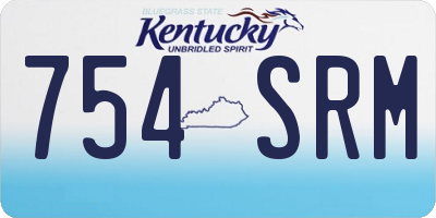 KY license plate 754SRM