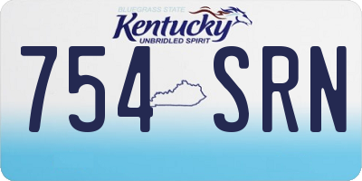 KY license plate 754SRN