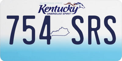 KY license plate 754SRS