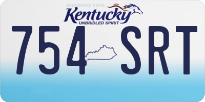 KY license plate 754SRT
