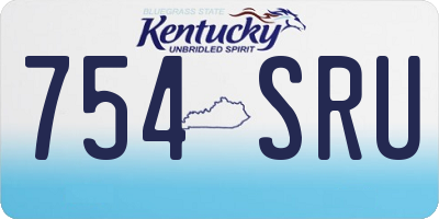 KY license plate 754SRU