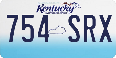 KY license plate 754SRX