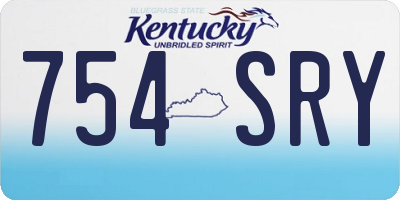 KY license plate 754SRY