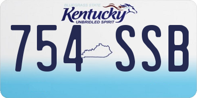 KY license plate 754SSB