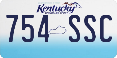 KY license plate 754SSC