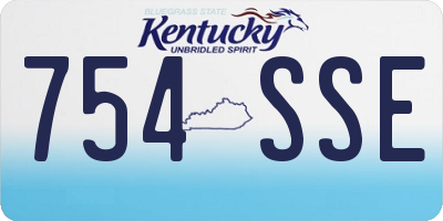 KY license plate 754SSE