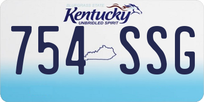 KY license plate 754SSG