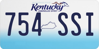 KY license plate 754SSI