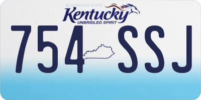 KY license plate 754SSJ