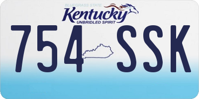 KY license plate 754SSK