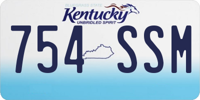 KY license plate 754SSM